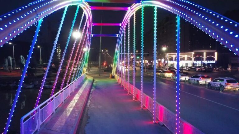 Caminhada de Ano Novo às Bases: Luzes Brilhantes Embelezam a Cidade, Rico Sabor de Ano Novo, Desfrute do Ano Novo com Alegria