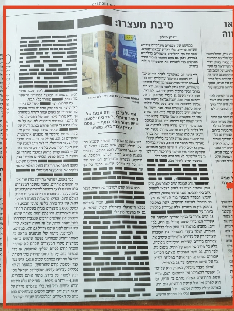 Haaretz publica matéria com tarjas pretas e abre debate sobre censura em Israel