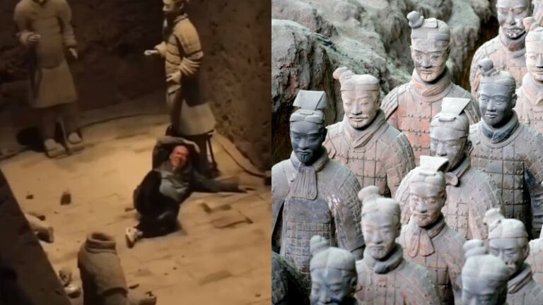 Turista Danifica Estátuas dos Guerreiros de Terracota na China