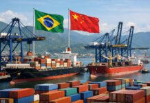 Comércio Brasil–China bate recorde e chega a US$ 171 bilhões em 2025