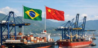Comércio Brasil–China bate recorde e chega a US$ 171 bilhões em 2025