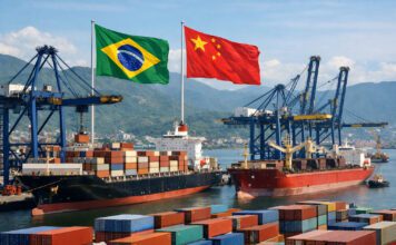 Comércio Brasil–China bate recorde e chega a US$ 171 bilhões em 2025