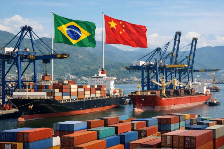 Comércio Brasil–China bate recorde e chega a US$ 171 bilhões em 2025