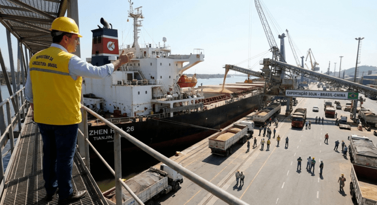 Brasil Atua Preventivamente para Assegurar Estabilidade na Exportação de Soja à China