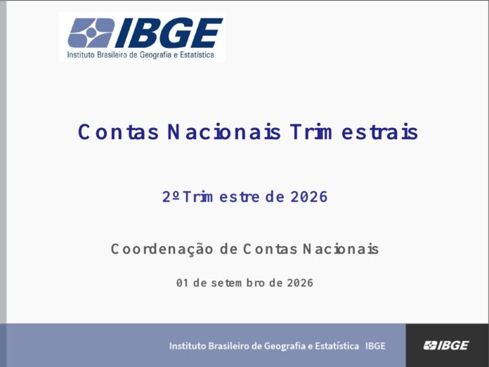Gráfico oficial do IBGE sobre o PIB brasileiro no segundo trimestre de 2026